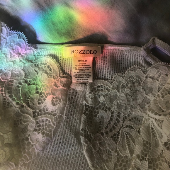 Medium Bozzolo white lace bodysuit one piece - Picture 3 of 7